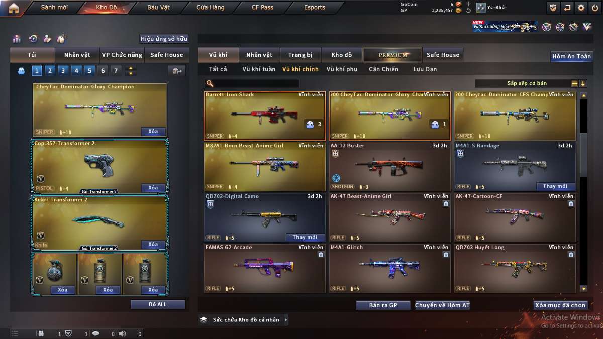 shop acc cf uy tin gia re